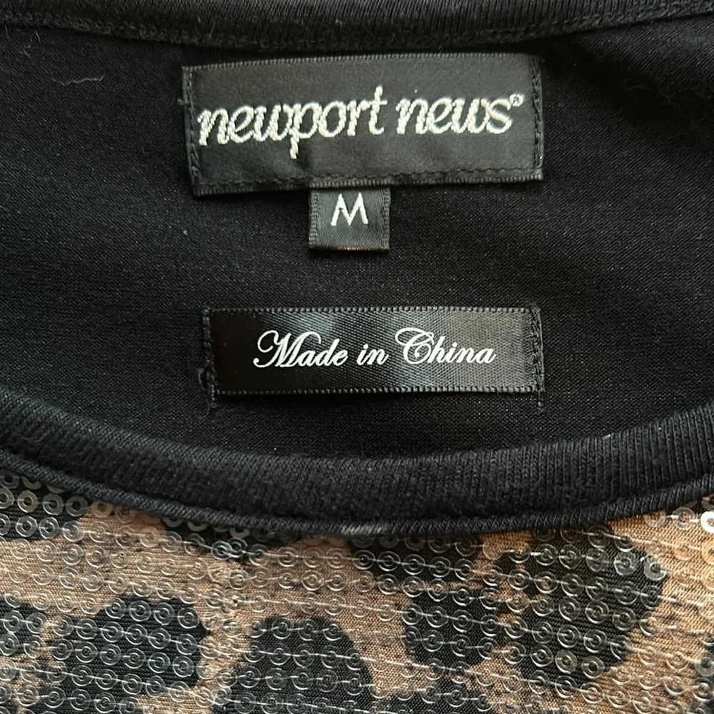 Clearly Leopard Sequined Tunic M - Picture 3 of 7